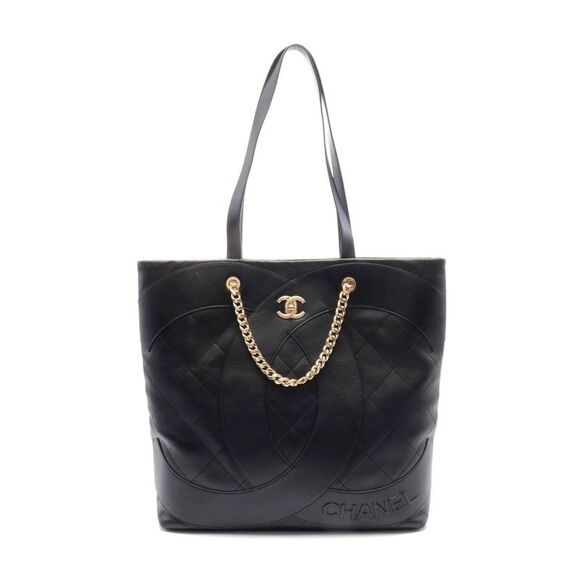 Chanel Matelasse Leather Tote Bag Black - Picture 1 of 6